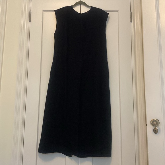 {Massimo Dutti} Denim-Effect Midi Dress - Picture 10 of 12